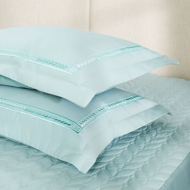 Bộ ga chun chăn chần Amando thêu cotton satin màu xanh lá - Ảnh 10