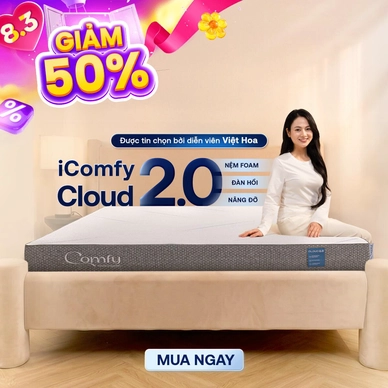 Nệm foam Comfy Cloud 2.0 siêu đàn hồi dày 15cm - Ảnh 2