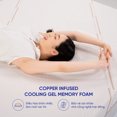 Nệm foam làm mát, kháng khuẩn nâng đỡ 5 vùng Comfy Lux 1.0 - Ảnh 4
