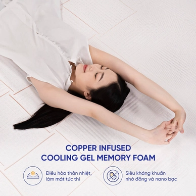Nệm foam Comfy Lux 2.0 cao cấp kháng khuẩn kép dày 22cm - Ảnh 4