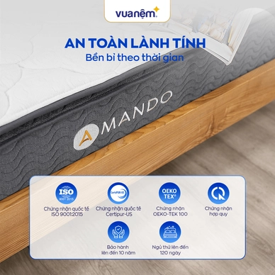 Nệm lò xo Amando Elite Original túi độc lập tiêu chuẩn khách sạn 5 sao dày 23cm - Ảnh 9