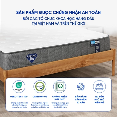 Nệm lò xo Spring Air Back Supporter Firm hỗ trợ nâng đỡ dày 25cm - Ảnh 7