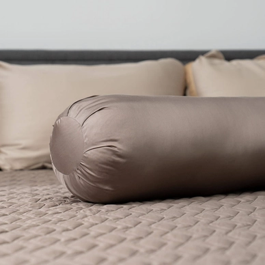 Bộ chăn ga phủ Lụa tencel cao cấp Amando Confident 5 chi tiết Màu Nâu - Ảnh 8