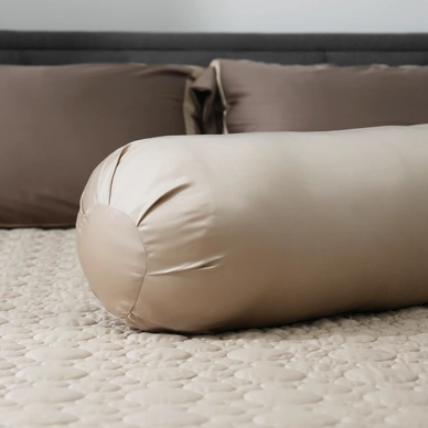 Bộ chăn ga phủ Lụa tencel cao cấp Amando Confident 5 chi tiết Màu Kem - Ảnh 6