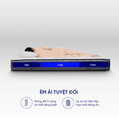 Nệm lò xo túi độc lập Amando Elite Plus giảm tiếng ồn dày 25cm - Ảnh 13
