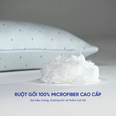 Gối lông vũ nhân tạo Amando Coolflex cao cấp tùy chỉnh độ cao - Ảnh 6