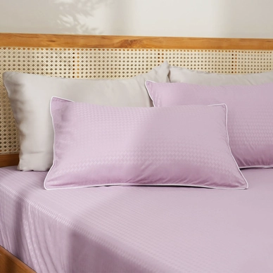 Bộ ga chun polyester gấm Amando Ellie đơn sắc 4 chi tiết Màu Tím - Ảnh 9