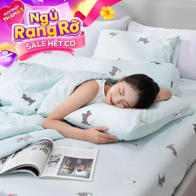 Bộ ga chun tencel Amando Celia 4 chi tiết TP009 - Thumbnail