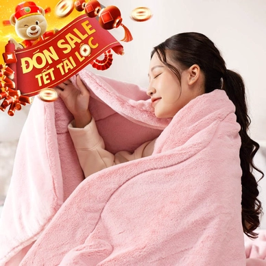 Chăn đại hàn lông chồn cao cấp giữ ấm Amando Warm - Thumbnail