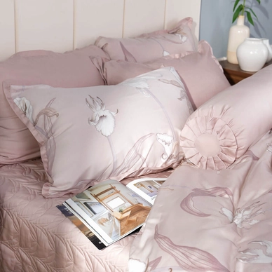 Bộ chăn ga phủ sợi gỗ thiên nhiên Amando Jamila 5 chi tiết LC003 - Ảnh 3