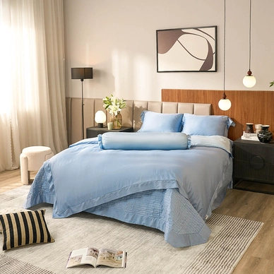 Bộ chăn ga chun chần lụa tencel cao cấp Amando Élan 5 chi tiết (TC001 và TC005) - Ảnh 25