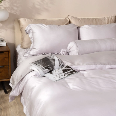 Bộ chăn ga chun chần lụa tencel cao cấp Amando Élan 5 chi tiết (TC001 và TC005) - Ảnh 2