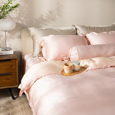 Bộ chăn ga chun chần Lụa Tencel cao cấp Amando Élan 5 chi tiết TC002 - Ảnh 2