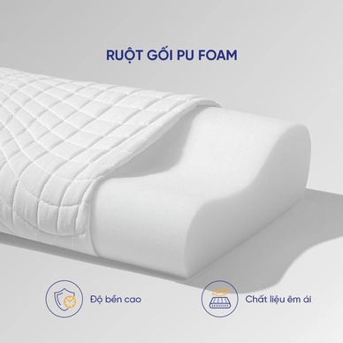 Gối foam Goodnight Nori 1.0 lượn sóng nâng đỡ cổ vai gáy - Ảnh 6
