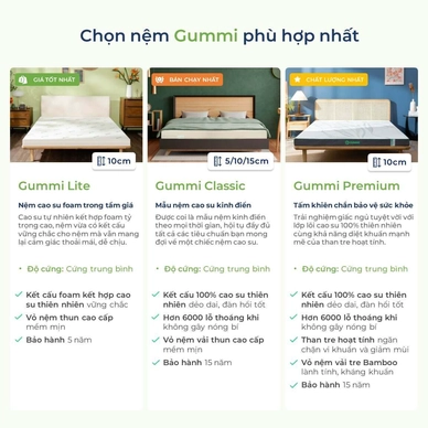 Nệm cao su thiên nhiên Gummi Premium detox giấc ngủ dày 10cm - Ảnh 12