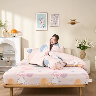 Bộ ga chun sợi gỗ thiên nhiên tencel Amando Aleena 4 chi tiết - Ảnh 13