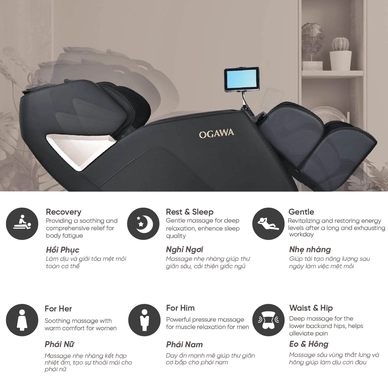 Ghế massage Ogawa Vogue-X giảm đau nhức cơ bắp, giải phóng các điểm căng cơ - Ảnh 7