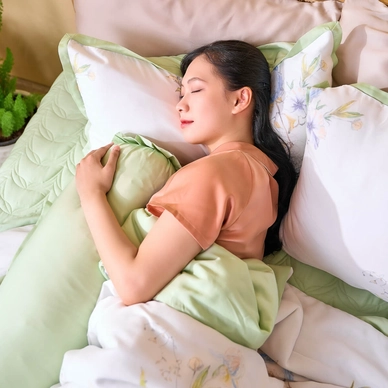 Bộ chăn ga phủ sợi gỗ thiên nhiên Amando Jamila 5 chi tiết LC007 - Ảnh 12