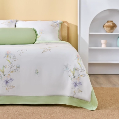 Bộ chăn ga phủ sợi gỗ thiên nhiên Amando Jamila 5 chi tiết LC007 - Ảnh 6