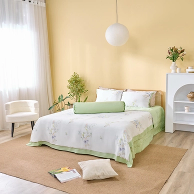 Bộ chăn ga phủ sợi gỗ thiên nhiên Amando Jamila 5 chi tiết LC007 - Ảnh 4