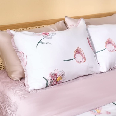 Bộ chăn ga phủ sợi gỗ thiên nhiên Amando Jamila 5 chi tiết LC008 - Ảnh 6