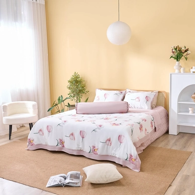 Bộ chăn ga phủ sợi gỗ thiên nhiên Amando Jamila 5 chi tiết LC008 - Ảnh 3