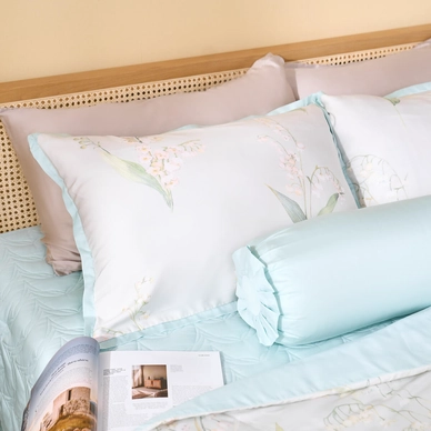 Bộ chăn ga phủ sợi gỗ thiên nhiên Amando Jamila 5 chi tiết LC009 - Ảnh 9