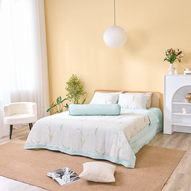 Bộ chăn ga phủ sợi gỗ thiên nhiên Amando Jamila 5 chi tiết LC009 - Ảnh 4