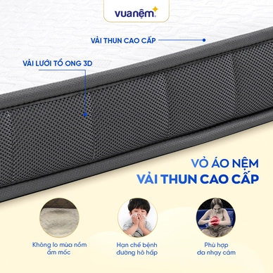 Nệm cao su đa tầng Goodnight Latex Hybrid (Rena) vững chắc, thông thoáng dày 10cm - Ảnh 5