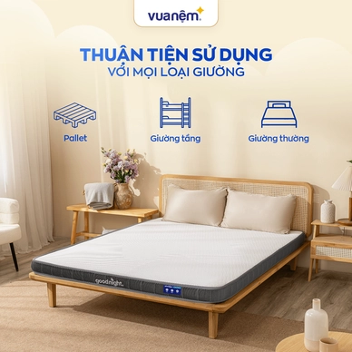 Nệm cao su đa tầng Goodnight Latex Hybrid (Rena) vững chắc, thông thoáng dày 10cm - Ảnh 8