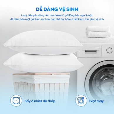 Gối lông vũ nhân tạo Goodnight Mochi siêu êm chuẩn khách sạn 5 sao - Ảnh 9