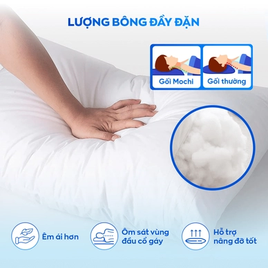 Gối lông vũ nhân tạo Goodnight Mochi siêu êm chuẩn khách sạn 5 sao - Ảnh 6