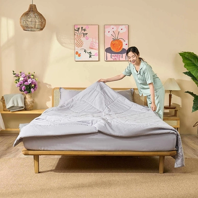 Bộ chăn ga chun Amando Rina 5 chi tiết thông thoáng, mềm mại - Ảnh 16