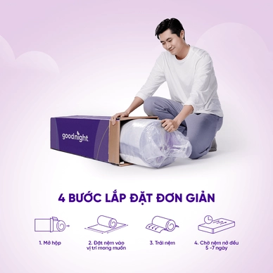 Nệm lò xo Goodnight SleepWave Hybrid (Sleep Wave 4.0) giảm tiếng ồn dày 20cm - Ảnh 9