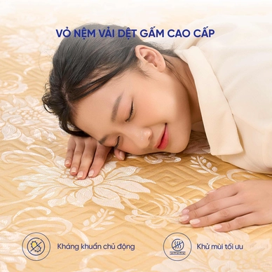 Nệm bông ép Wonjun Pure Carbon kháng khuẩn ưu việt dày 10cm gấp 2 - Ảnh 14