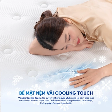 Nệm lò xo Spring Air Back Supporter Firm Cool nâng đỡ làm mát dày 26cm - Ảnh 8