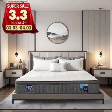 Nệm lò xo Spring Air Back Supporter Firm Cool nâng đỡ làm mát dày 26cm - Ảnh 2
