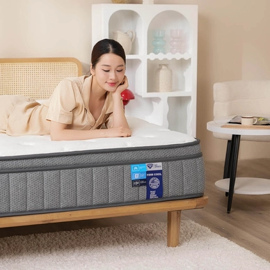 Nệm lò xo Spring Air Back Supporter Firm Cool nâng đỡ làm mát dày 26cm - Ảnh 22