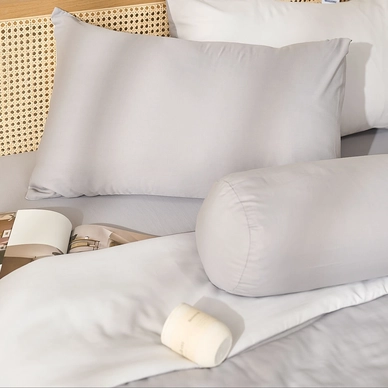 Bộ ga chun tencel Amando Celia 5 chi tiết màu trơn tinh tế - Ảnh 12