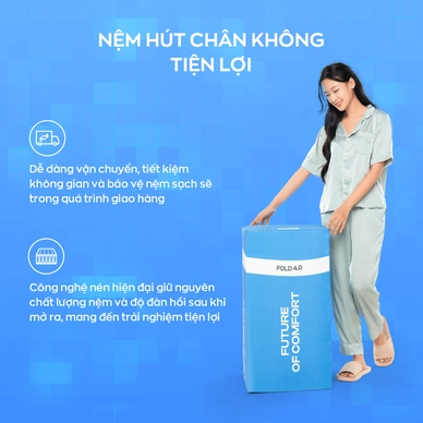 Nệm foam iComfy Fold 4.0 gấp 3 dày 12cm - Ảnh 7