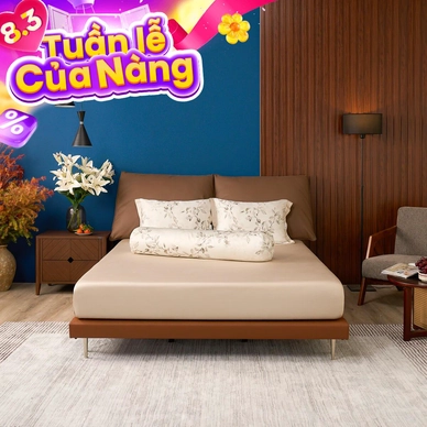 Bộ ga chun Amando Wellness Tencel Luxe họa tiết - Ảnh 2