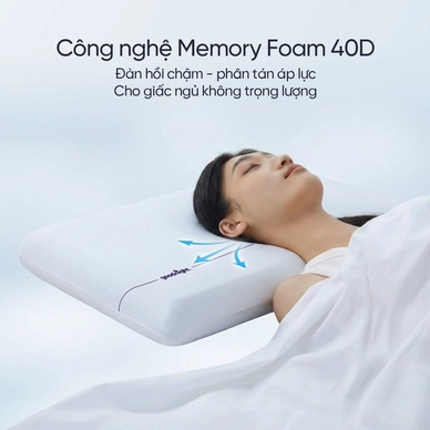 Gối ngủ sâu Memory foam 40D Goodnight Astro lõi kép - Ảnh 3