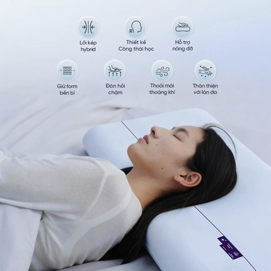 Gối ngủ sâu Memory foam 40D Goodnight Astro lõi kép - Ảnh 11