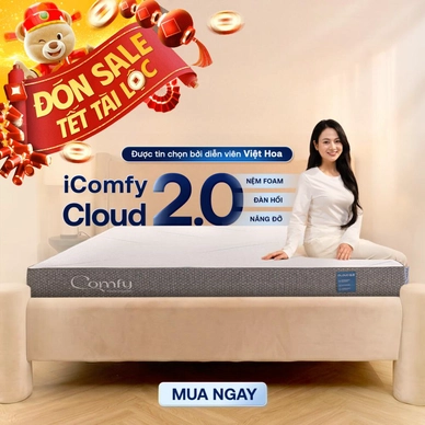 Nệm foam Comfy Cloud 2.0 siêu đàn hồi dày 15cm - Thumbnail