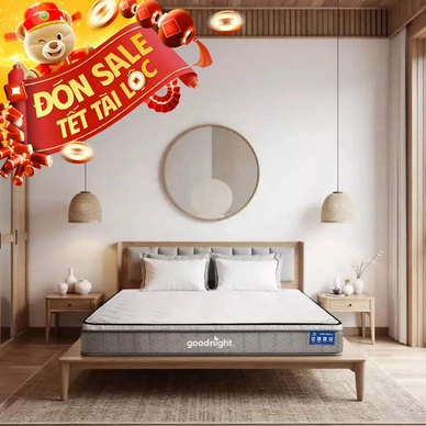 Nệm lò xo Goodnight SleepWave Hybrid (Sleep Wave 4.0) giảm tiếng ồn dày 20cm - Thumbnail