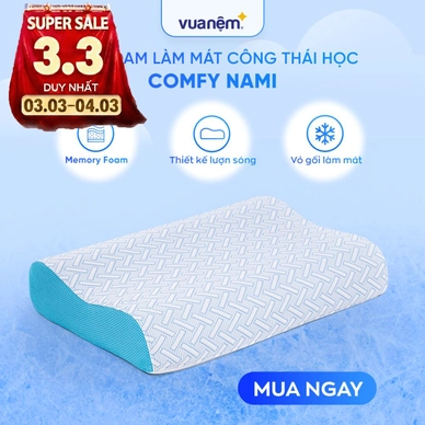 Gối foam Comfy Nami công thái học (BST Ngủ Mát) - Thumbnail
