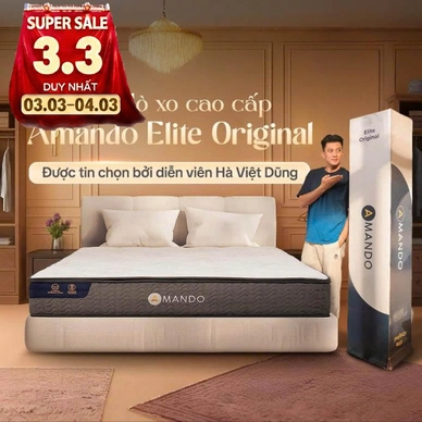 Nệm lò xo Amando Elite Original túi độc lập tiêu chuẩn khách sạn 5 sao dày 23cm - Thumbnail