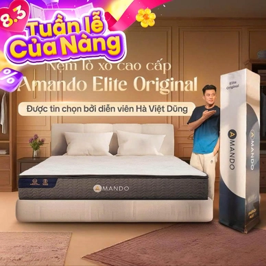 Nệm lò xo Amando Elite Original túi độc lập tiêu chuẩn khách sạn 5 sao dày 23cm - Thumbnail