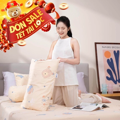 Bộ ga chun tencel Amando Celia 4 chi tiết TP010 - Thumbnail