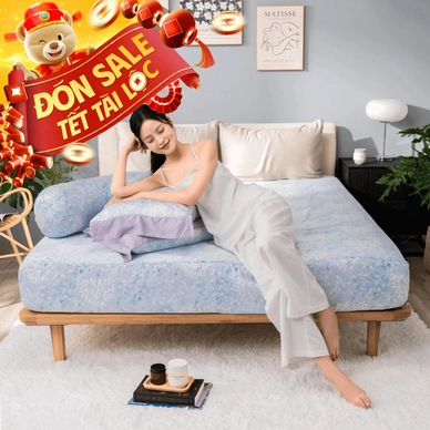 Bộ ga chun Lụa tencel cao cấp Amando Bliss 4 chi tiết mã TC006 - Thumbnail